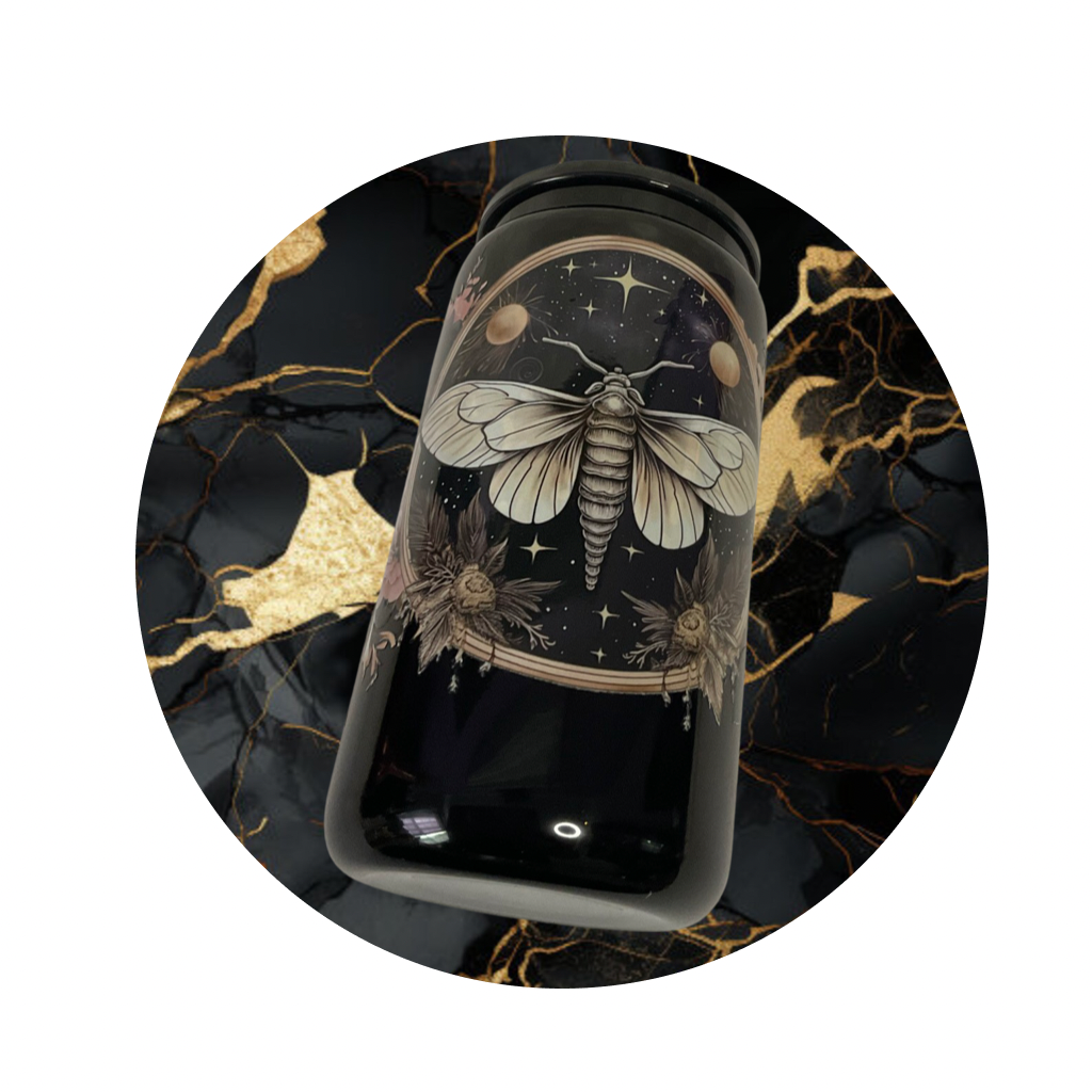 Night moth Glass tumbler