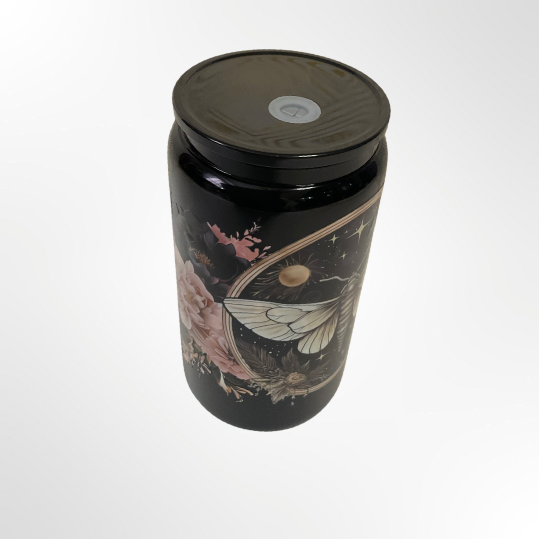 Night moth Glass tumbler