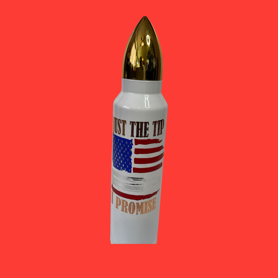 Patriotic Just The Tip Bullet tumbler