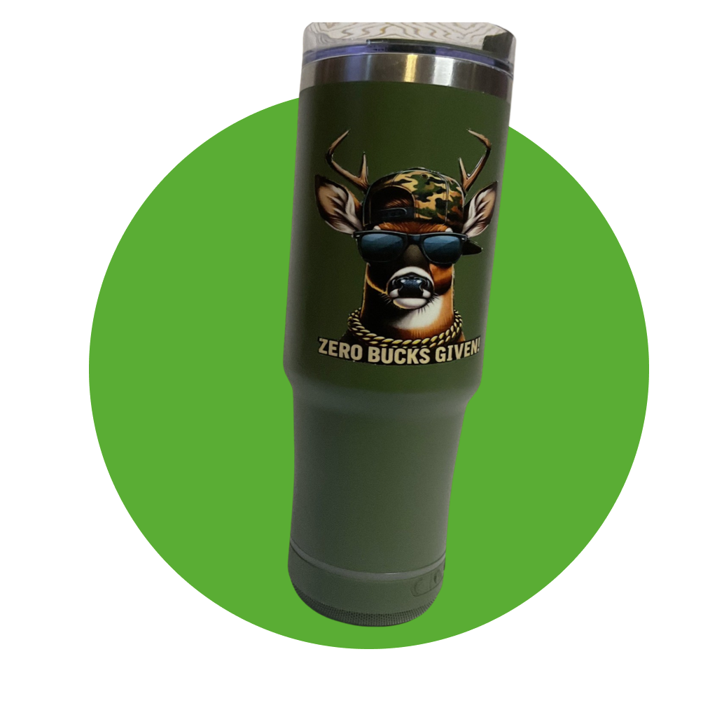Gangster Buck 30 oz Bluetooth Speaker tumbler