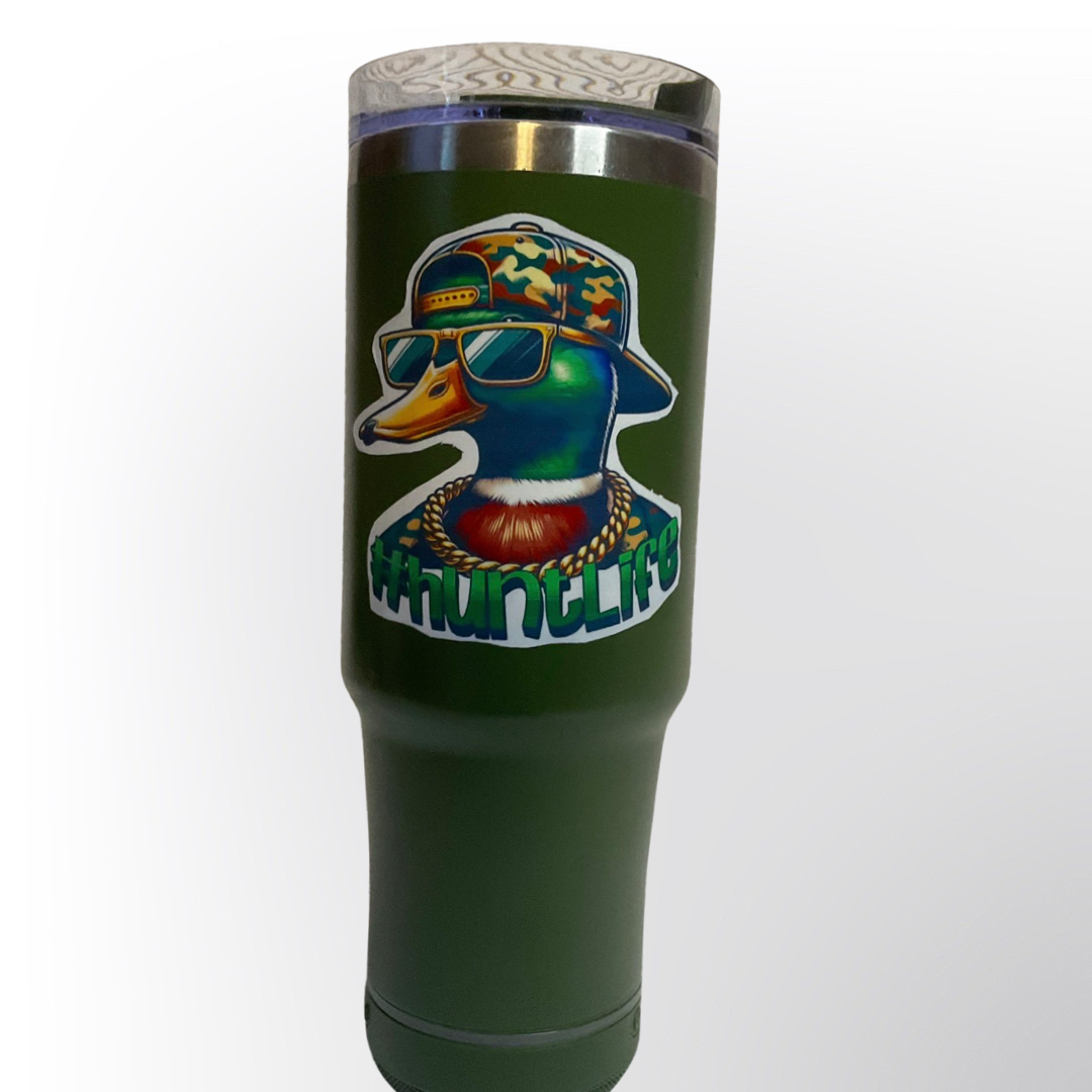 #Huntlife 30 oz Bluetooth speak tumbler