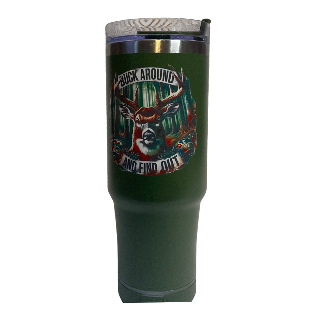 Buck Around Bluetooth speaker tumbler
