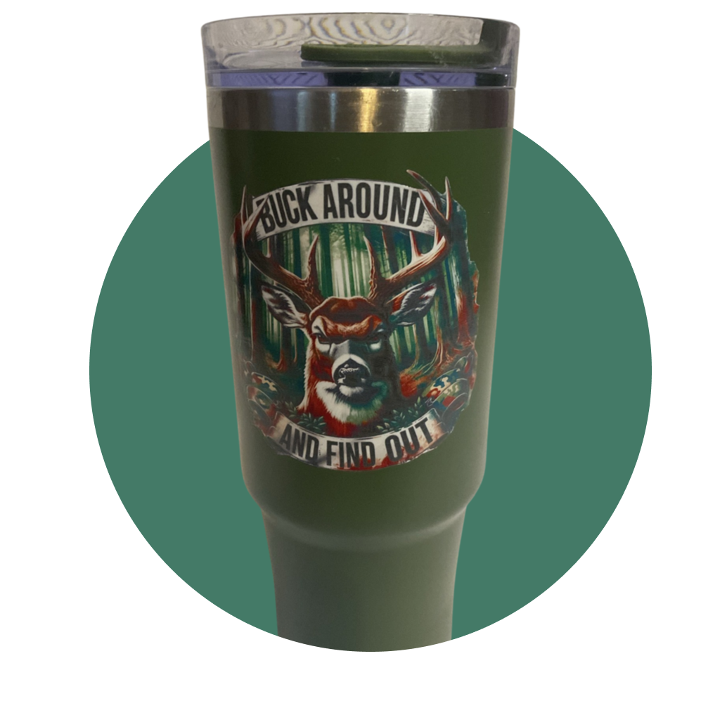 Buck Around Bluetooth speaker tumbler