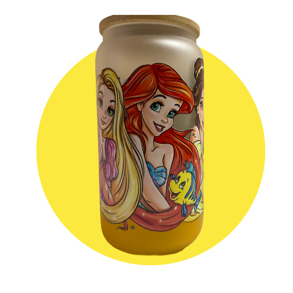 Sunshine Princess glass tumbler
