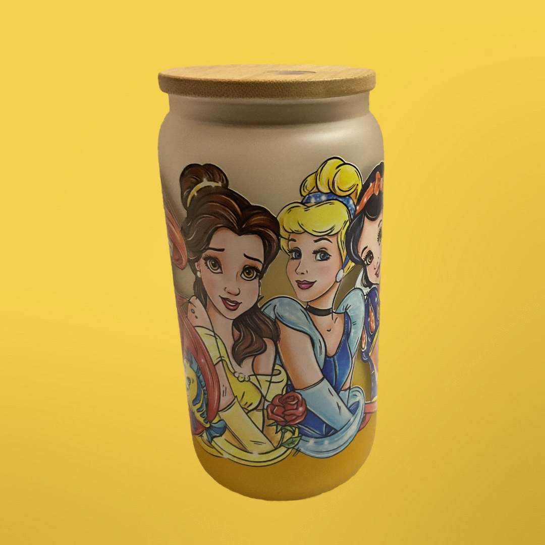 Sunshine Princess glass tumbler