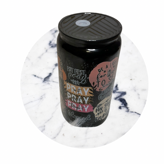 Pray on it glass tumbler
