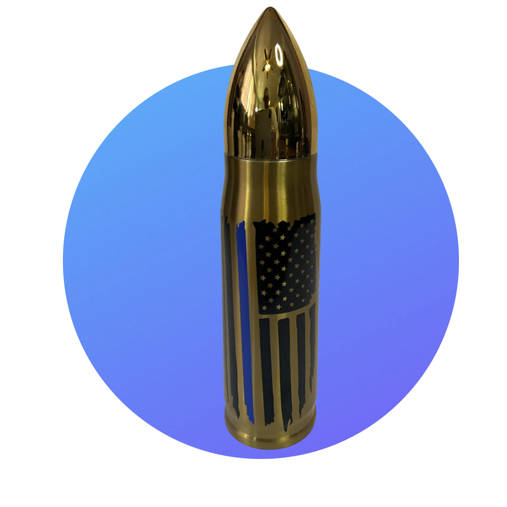 Police flag bullet tumbler