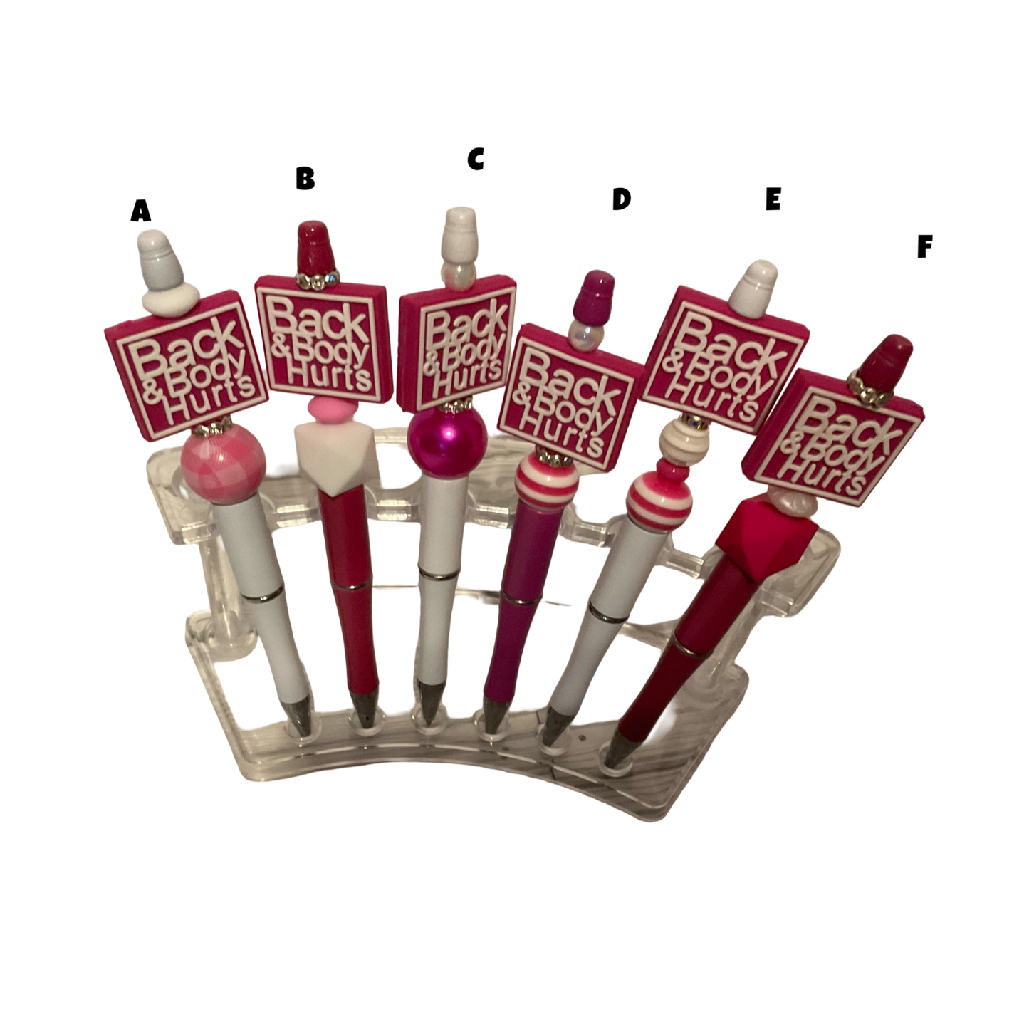 Aches and Pain pen collection