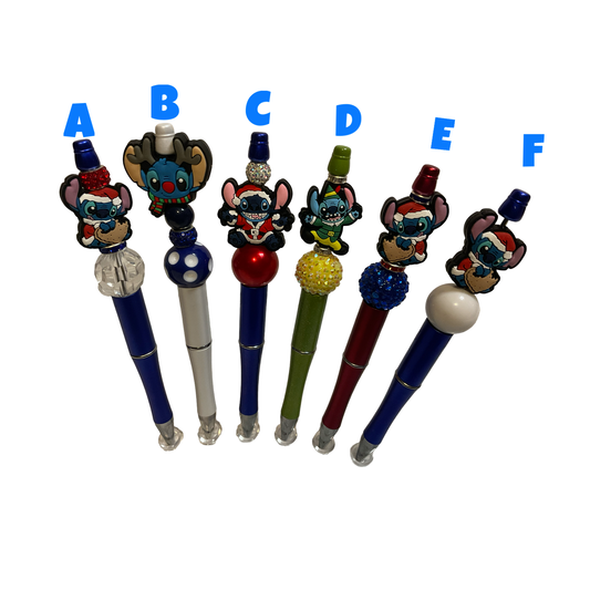 Blue Alien Christmas pen collection